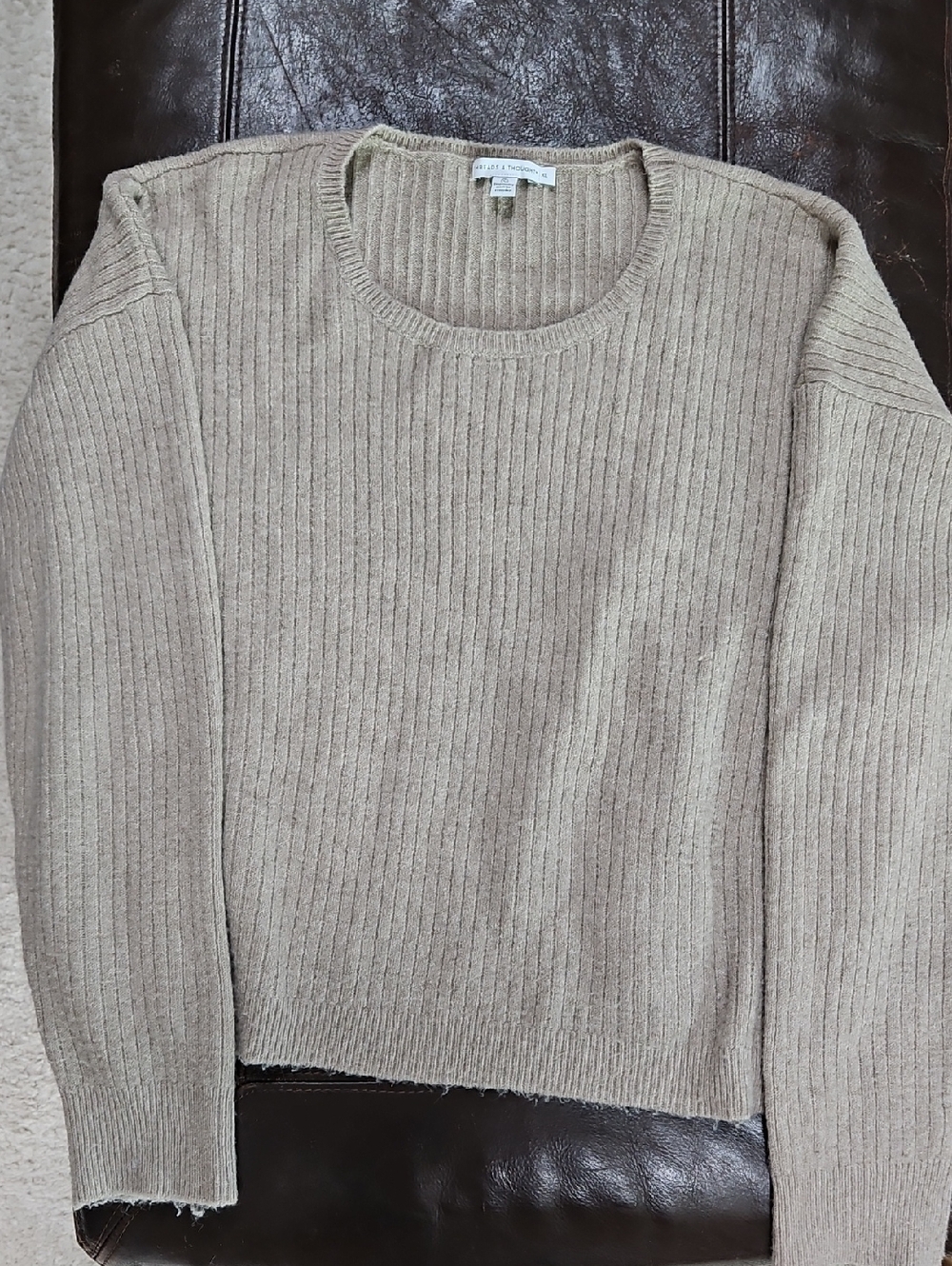 Threads 4 Thought Ribbed Crewneck Sweater in Oatmeal